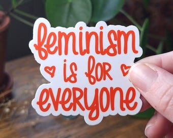 Feminism Sticker | Feminist Art Waterproof  Leftist Water Bottle Sticker | Fuck the Patriarchy Laptop Decal | Liberal Vinyl Sticker
