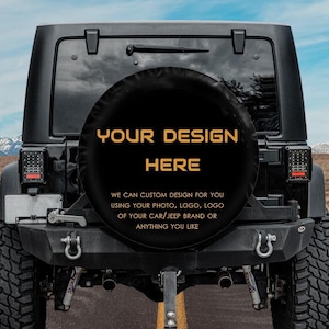 spare tire cover custom design birthday present for mom dad holiday Christmas gift personal gift photo logo brand best surprise him her
