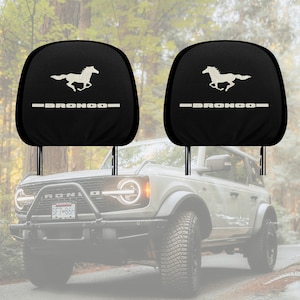 BRONCO headrest Covers bronco accessories for Ford Bronco gift horse terrain map bronco head rest cover Valentines gift bronco