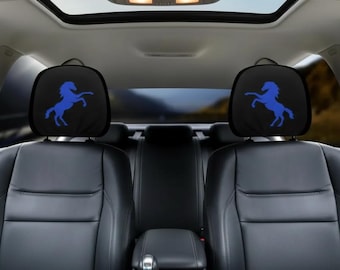 Copri poggiatesta Velocity Blue Horse per Ford Bronco, regalo di Natale per lei, accessori Bronco