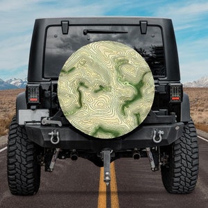 Mapa de terreno para capa de pneu sobressalente para Jeep Bronco Mercedes G-Class Land Rover Suzuki Toyota Land Cruiser off-road Overlanding PRESENTE Dia dos Namorados