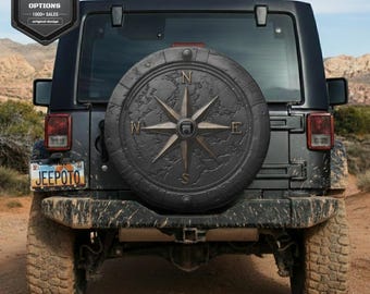 spare tire cover compass black stone bronze, all sizes, heavy duty Vinyl, PVC, or Fabric