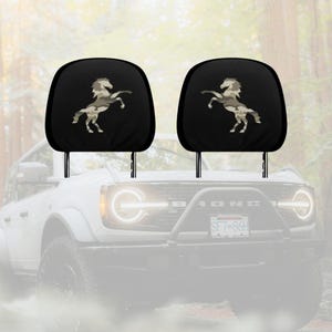 Bronco Headrest Covers for Ford Bronco horse army green camouflage bronco head rest cover Christmas gift bronco accessories horse lover gift