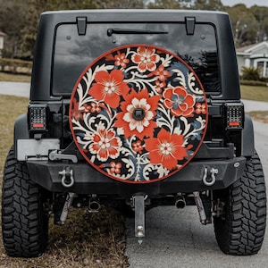 spare tire cover Japan flower pattern for Jeep Ford Bronco Mercedes-Benz G-Class Land Rover Suzuki Land Cruiser GIFT for off-road lovers