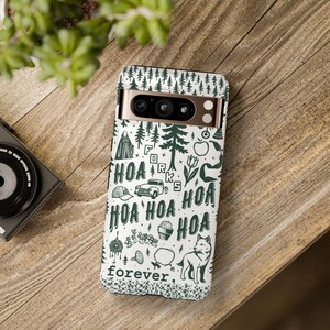 hoa hoa hoa phone case, twilight inspired, hand drawn doodles, twilight lover gift, twilight meme, glossy or matte 2 piece Tough phone case image 10