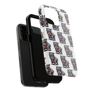 Funda de teléfono resistente para pitbull, amante de los pitbulls, mamá de los pitbulls, hipopótamo doméstico, pittiepotamus, pittie vestido de hipopótamo imagen 7