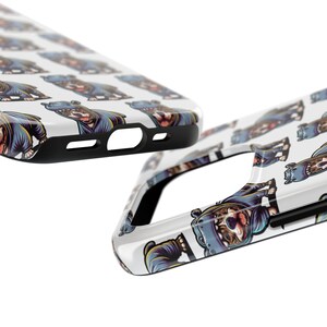 Funda de teléfono resistente para pitbull, amante de los pitbulls, mamá de los pitbulls, hipopótamo doméstico, pittiepotamus, pittie vestido de hipopótamo imagen 6