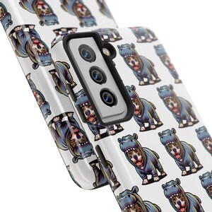 Funda de teléfono resistente para pitbull, amante de los pitbulls, mamá de los pitbulls, hipopótamo doméstico, pittiepotamus, pittie vestido de hipopótamo imagen 5