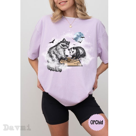 racoon shirt, opossum shirt, ouija board, racoon halloween, opossum halloween, Halloween lover t shirt, dark humor shirt, comfort colors ®