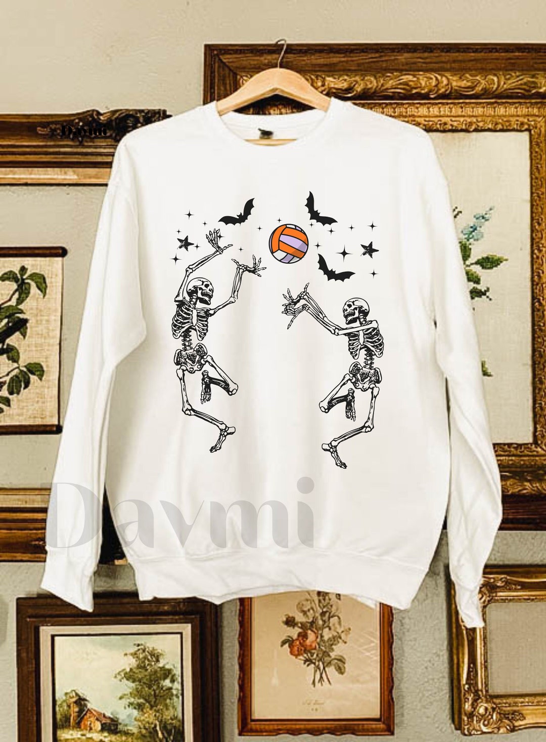 Halloween Sweatshirt Volleyball Sweatshirt Volleyball Etsy