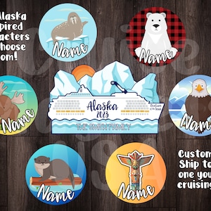 Alaska Cruise Door Magnet Alaska Cruise Decorations Alaska Cruise Magnets Cruise Door Decor Alaskan Cruise Family Cruise Alaska Magnet