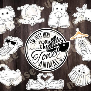 I'm Just Here for the Towel Animals Cruise Magnet Cruise Door Decorations Stateroom Magnets Cruise Door Magnet Cruise Door Sign Cruise Decor