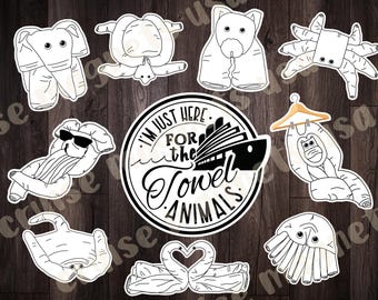 I'm Just Here for the Towel Animals Cruise Magnet Cruise Door Decorations Stateroom Magnets Cruise Door Magnet Cruise Door Sign Cruise Decor