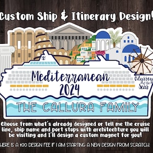 Mediterranean Cruise Magnet European Cruise Magnet Mediterranean Cruise Door Decoration Greek Isles Cruise Magnet Greece Cruise Door Europe