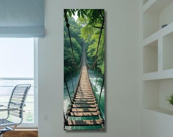 Lámina vertical de naturaleza: Árbol alto, montaña, lienzo, póster para pared, regalo, decoración del hogar