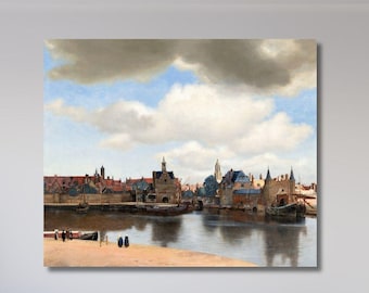 Vermeer View of Delft Wall Art Canvas Print – Dutch Golden Age Poster
