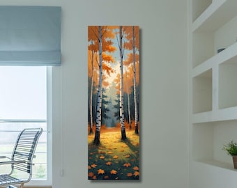 Lámina vertical de naturaleza: Árbol alto, montaña, lienzo, póster para pared, regalo, decoración del hogar