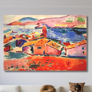 Henri Matisse View of Collioure, Matisse Exhibition Canvas Wall Art Print, Abstract Painting, Matisse Poster, Matisse Landscape, Home Decor