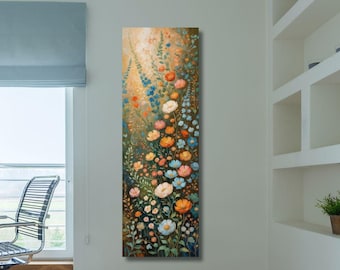 Impresión vertical de naturaleza: árbol alto y montaña, póster de lienzo para pared, decoración del hogar