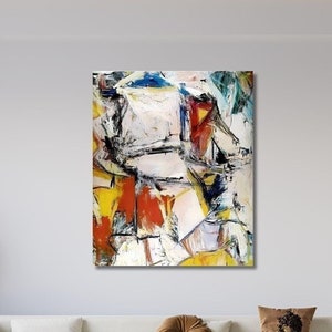 Willem de Kooning Wall Art, Willem Kooning Wall Art Poster Canvas Print, Modern Wall Art,  Home Decor, Abstract Expressionism, Ready to Hang