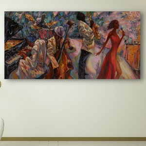 Abstract Jazz Art, African American Art, Jazz Art, Music Wall Art, Musical Wall Art, Jazz Club, Jazz Singer, Musician, Saxophone, Pianist,
