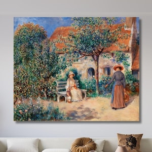 Pierre Auguste Renoir em Brittany Wall Art Canvas Print, Pierre Auguste Renoir Poster Print, Decoração de parede, Decoração de casa, Pintura impressionista