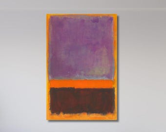 Mark Rothko Purple and Brown Abstract Wall Art Canvas Print, Ready to hang