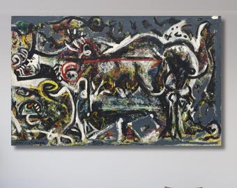 Jackson Pollock the She-wolf Wall Art Canvas Print: Abstract