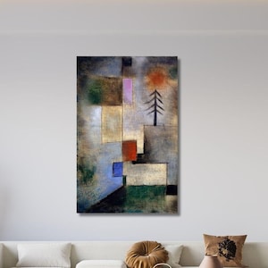 Paul Klee Fir Trees  Wall Art Canvas Print, Paul Klee Poster Canvas , Abstract, Expressionism, Home Decor Wall Art,Ready to Hang, Man Cave