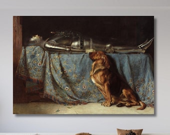 Briton Rivière Requiescat Wall Art Canvas Print: Gothic Wall Decor, Ready to Hang