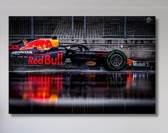 Formula 1 Red Bull Racing Wall Art Canvas Print: Max Verstappen F1 Car Poster