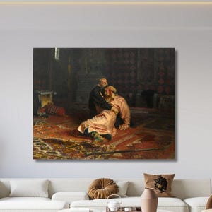 Ilya Repin, Ivan the Terrible and His Son, Canvas Wall Art