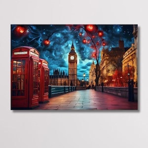 Doctor Who Tardis Box London Art, Doctor Who Wall Art, London Big Ben Telephone Box, Doctor Who Gifts, Doctor Who Tardis,Tardis Canvas Print