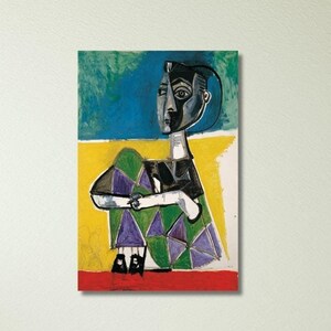 Pablo Picasso Jacqueline Seated, Picasso Canvas, Pablo Picasso Wall Art Print, Picasso Poster, Modern Fine Art, Home Decor, Pablo Picasso