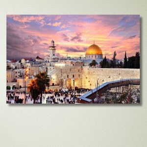 Masjid Al Aqsa Canvas Wall Art, Masjid Al Aqsa Poster Canvas Print Wall Hanging Decor, Masjid Al Aqsa Islamic Artwork Giclée Print Painting