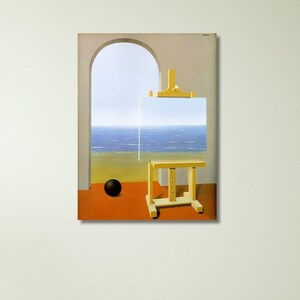 René Magritte The Human Condition, Rene Magritte Wall Art Canvas Print, Surrealism Wall Art, Magritte Poster, Reproduction Canvas,Home Decor