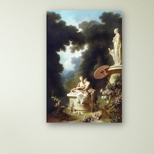 Cartas de amor de Jean Honore Fragonard, pôster em tela de Jean Honore Fragonard, impressão de arte de parede, pronto para pendurar, impressões de arte de parede de decoração para casa, caverna do homem