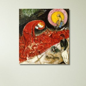 Marc Chagall Wall Art Poster, Exhibition Poster Canvas, Marc Chagall Canvas Poster Print, Home Decor, Wall Decor, Ready to Hang, Man Cave