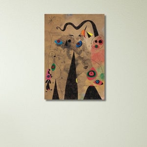 Joan Miró Wall Art, Joan Miro Canvas Wall Art Poster Print, Joan Miró Canvas Poster, Ready to Hang Panel Canvas, Abstract, Exhibition Poster