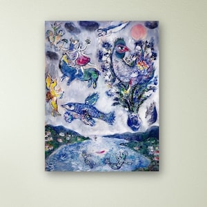 Marc Chagall Summer Dream, Marc Chagall Canvas Wall Art, Marc Chagall Poster, Exhibition Poster, Expressionism Art,Home Decor Wall Art Print