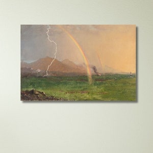 Frederic Edwin Alpine Scene Wall Art Poster, Classic art, Home Decor, Frederic Edwin Church Wall Art Poster Canvas Print Art, Ready to Hang