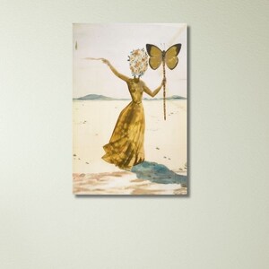 Salvador Dali Butterfly, Salvador Dali Wall Art Canvas Print, Famous Painting, Surrealism, Salvador Dali Home Decor Print, Dali Wall Decor
