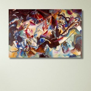 Wassily Kandinsky  Composition 6 1913, Kandinsky Wall Art Poster Canvas Print, Kandinsky Reproduction, Home Decor Print Art, Ready To Hang