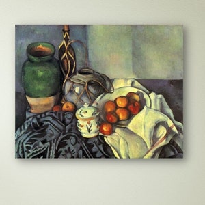 Paul Cézanne Apples Canvas Print Wall Art, Paul Cézanne Poster, Paul Cézanne Wall Decor Painting, Paul Cézanne Print, Natürmort Reproduction