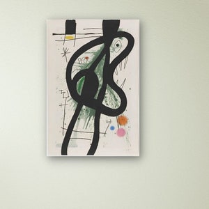 Joan Miró Great Carnivore Canvas Wall Art, Joan Miro Wall Art Print, Canvas Poster & Ready to Hang Panel, Abstract Art, Home Wall Decor