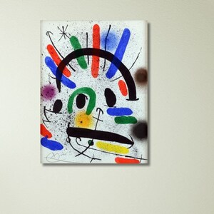 Joan Miró Litografia, Joan Miro Canvas Wall Art Poster Print, Joan Miró Poster, Home Decor, Ready to Hang Panel, Abstract, Exhibition Poster