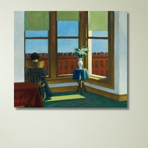 Edward Hopper Room in Brooklyn, Exhibition Poster , Edward Hopper Wall Art Print Art, Edward Hopper Canvas Poster, Ready To Hang, Home Decor
