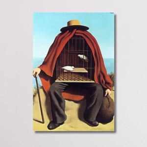René Magritte Therapist, Rene Magritte Wall Art Canvas Poster Print, Surrealism Wall Art, Magritte Poster, Reproduction Canvas, Home Decor