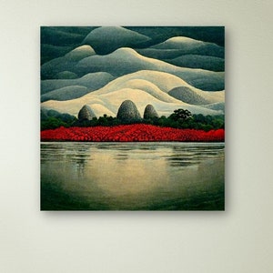 Georgia O’keeffe Landscapes in Kusama, Georgia O'Keeffe Wall Art,Home Wall Decor, Modern Wall Art, Georgia O'Keeffe Poster, Vintage Poster