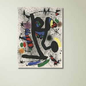 Joan Miro Composition 1971, Joan Miro Canvas Wall Art Poster Print, Joan Miró Poster, Home Decor, Ready to Hang, Abstract, Exhibition Poster